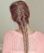 Beautiful braiding of a mermaid tail A type of braiding using an inverted French braid