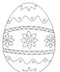 Страници за оцветяване на великденски яйца и идеи Шаблон за оцветяване на дървено яйце